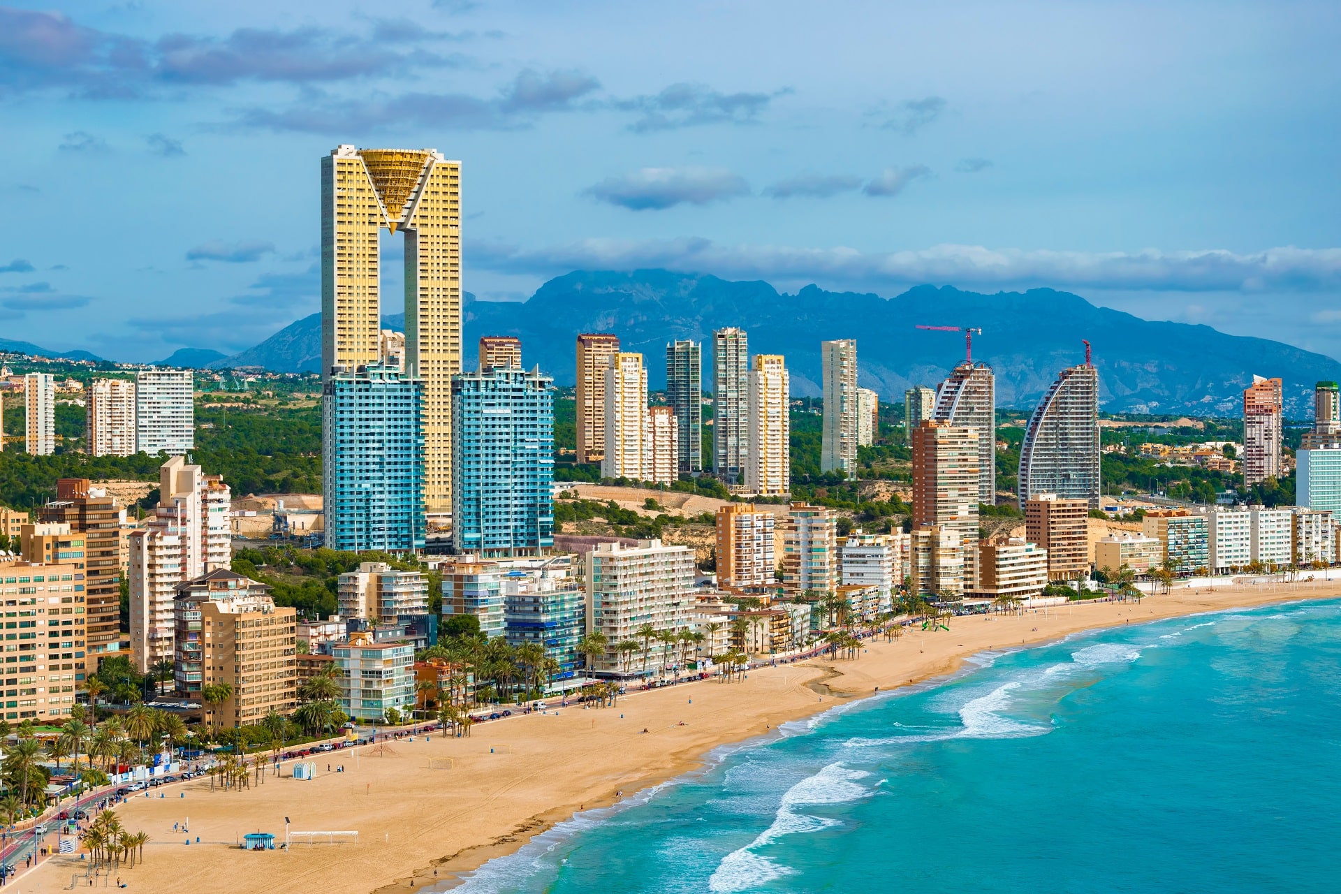 Benidorm, Costa Blanca, Spain. Poniente Beach