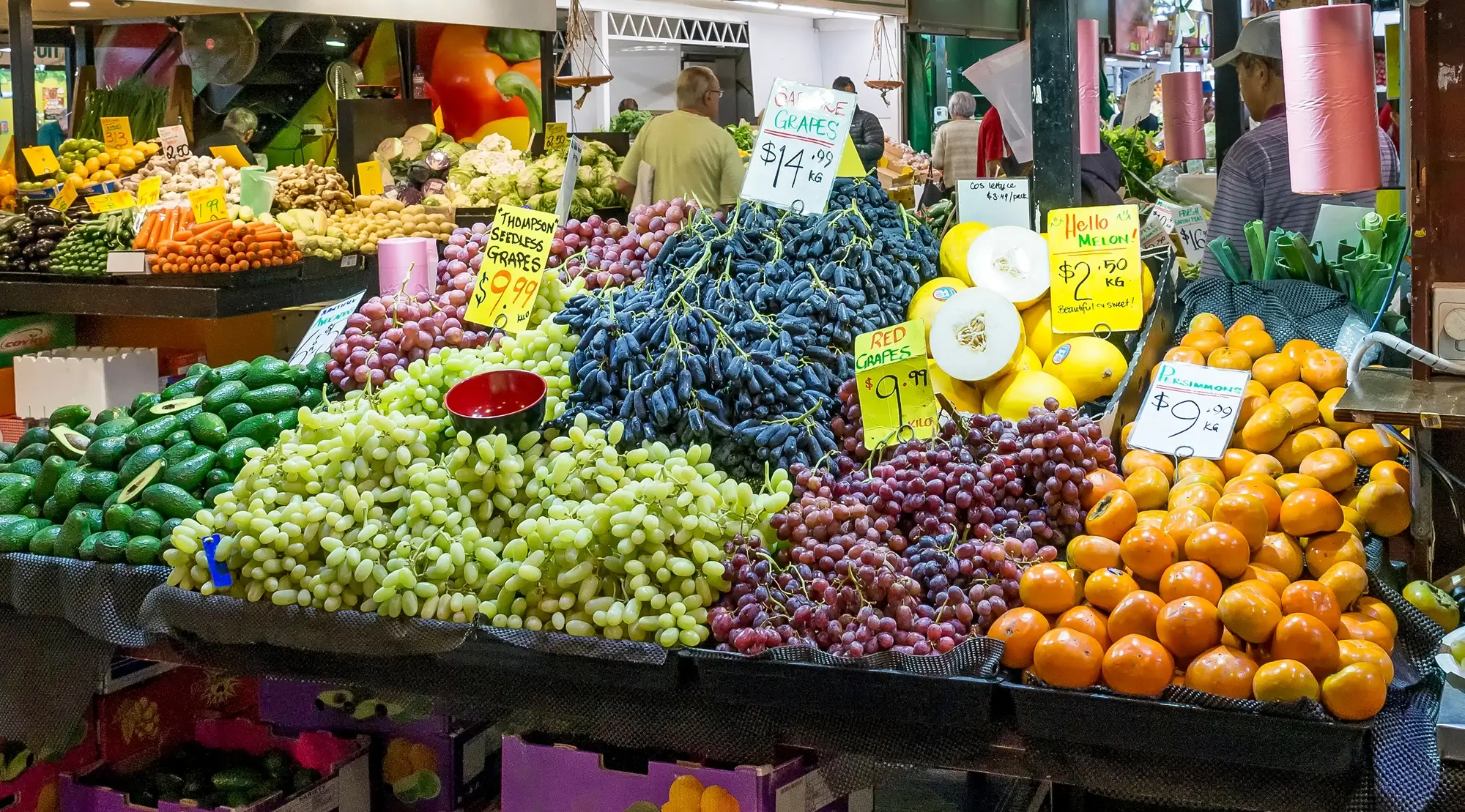Fruit stall at the Central Market, Adelaide