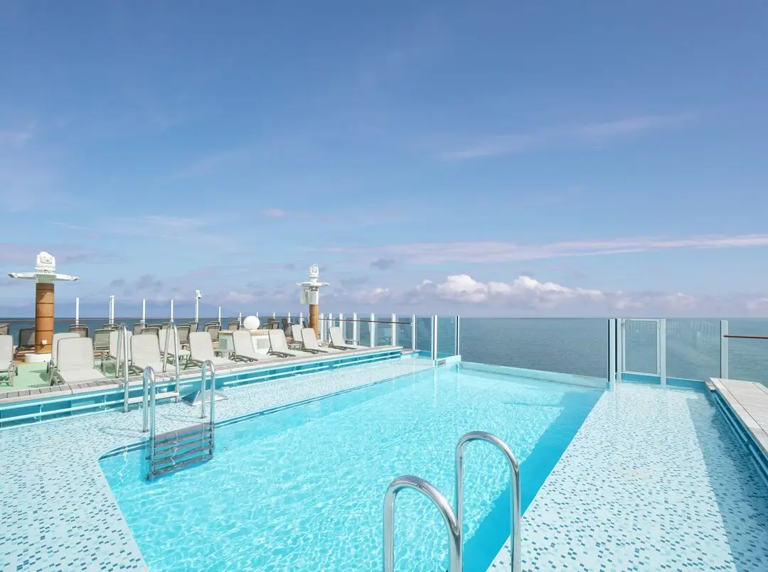 Infinity pool on cruise ship Iona