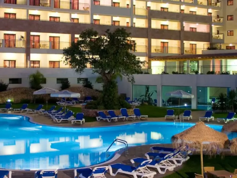 pool nighttime