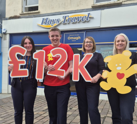 Northern Ireland travel agents raise more than £12,000 for children’s charity