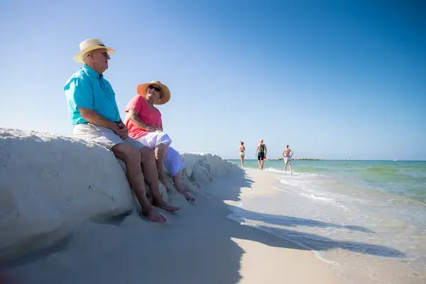 white sanded beach