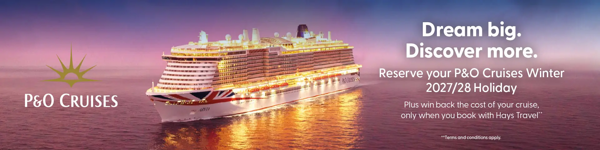 P&O Cruises Winter 2027 28