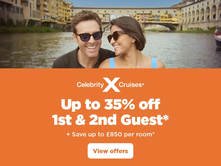 Celebrity Up to 35% off 1st & 2nd Guest