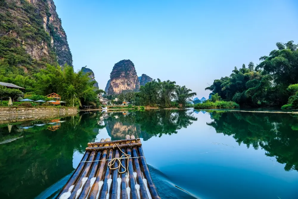 Bamboo rafting on the Li River