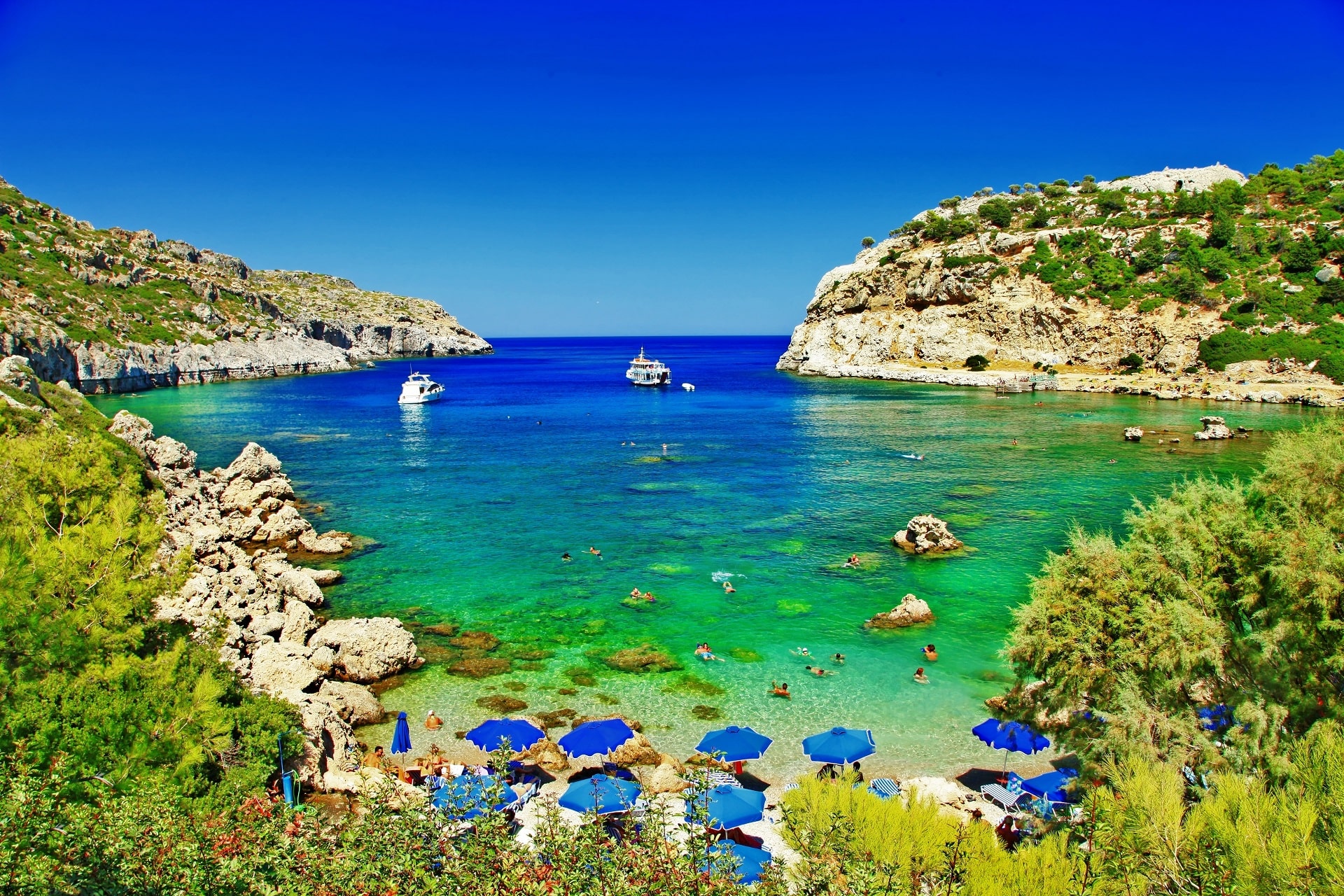 Turquoise beaches of Rhodes, Greece