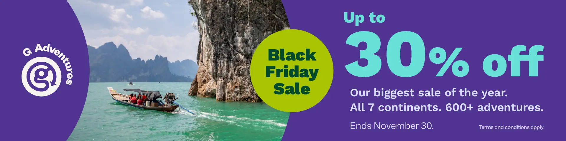 G Adventures Black Friday Sale