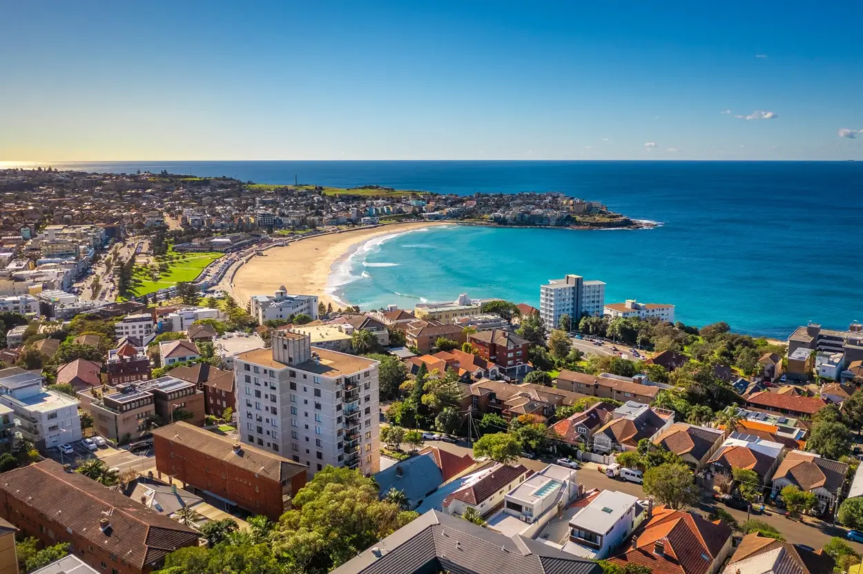Aerial view of Bondi Beach, Sydney