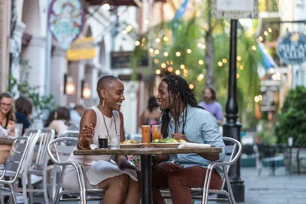 Couple dining