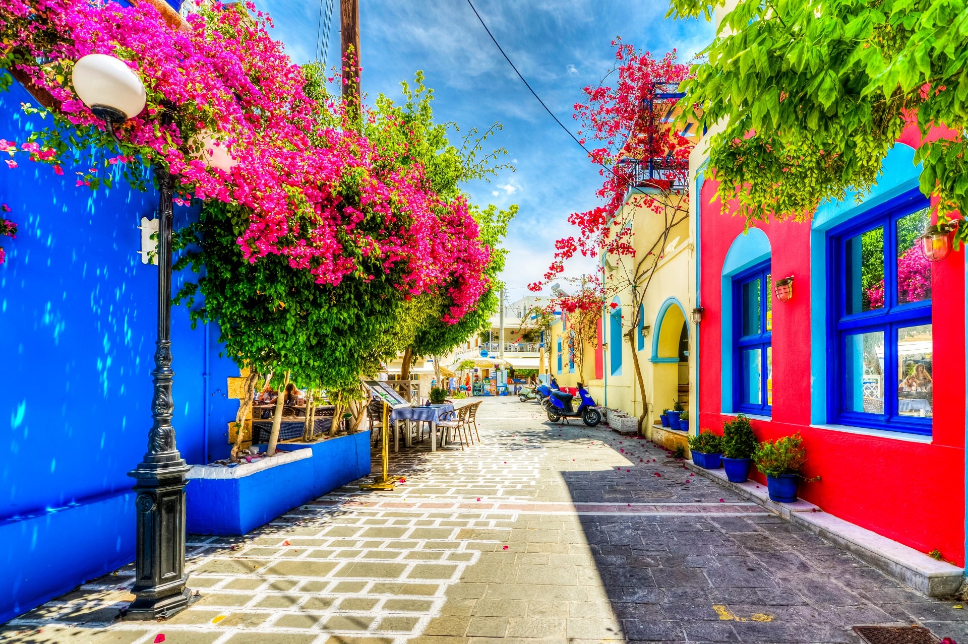 Beautiful street view in Kos Island