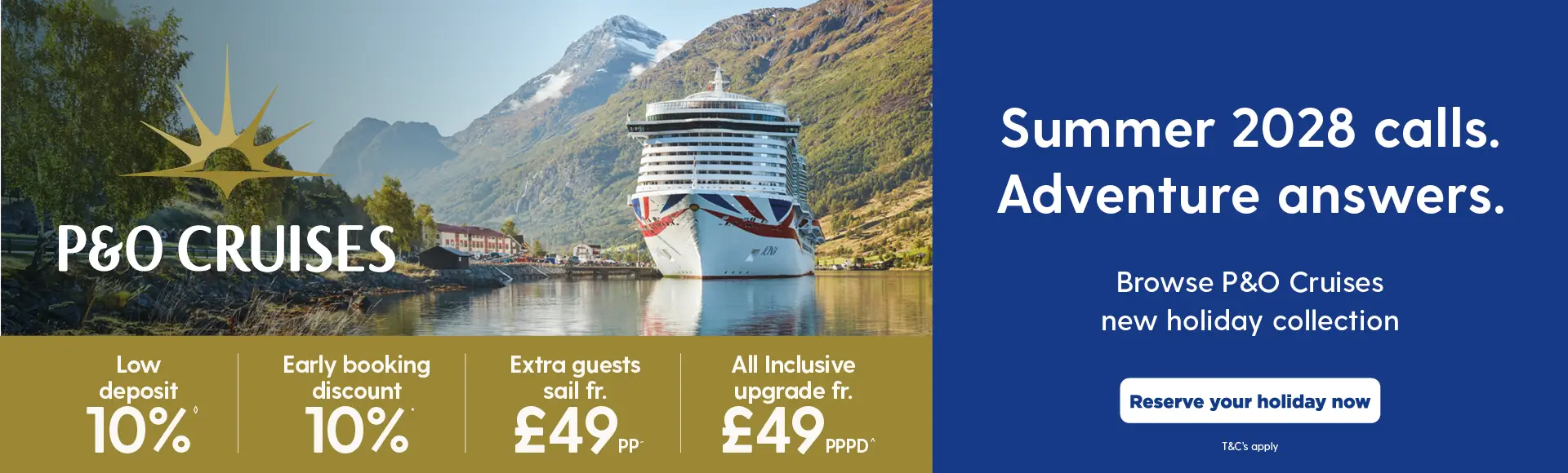P&O Cruises - Summer 2028 Calls. Adventure Answers