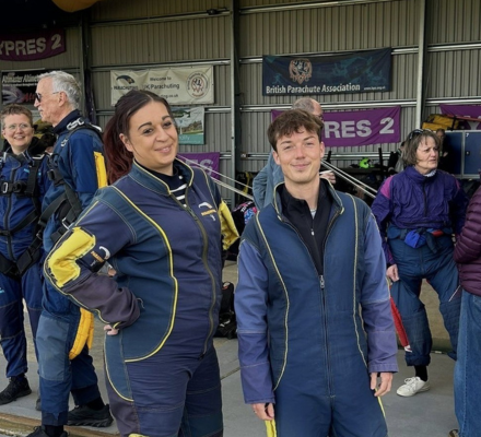 Suffolk travel agents skydive from 10,000 feet for charity