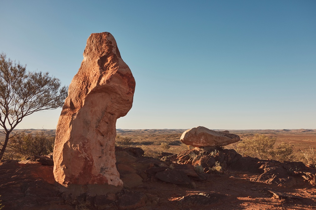 Couple stargazing in the Outback, Australia