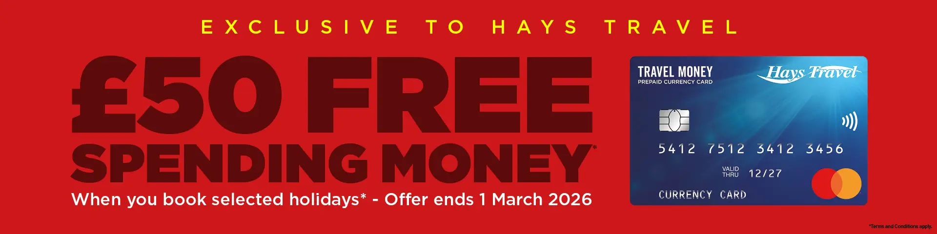 £50 FREE Spending Money